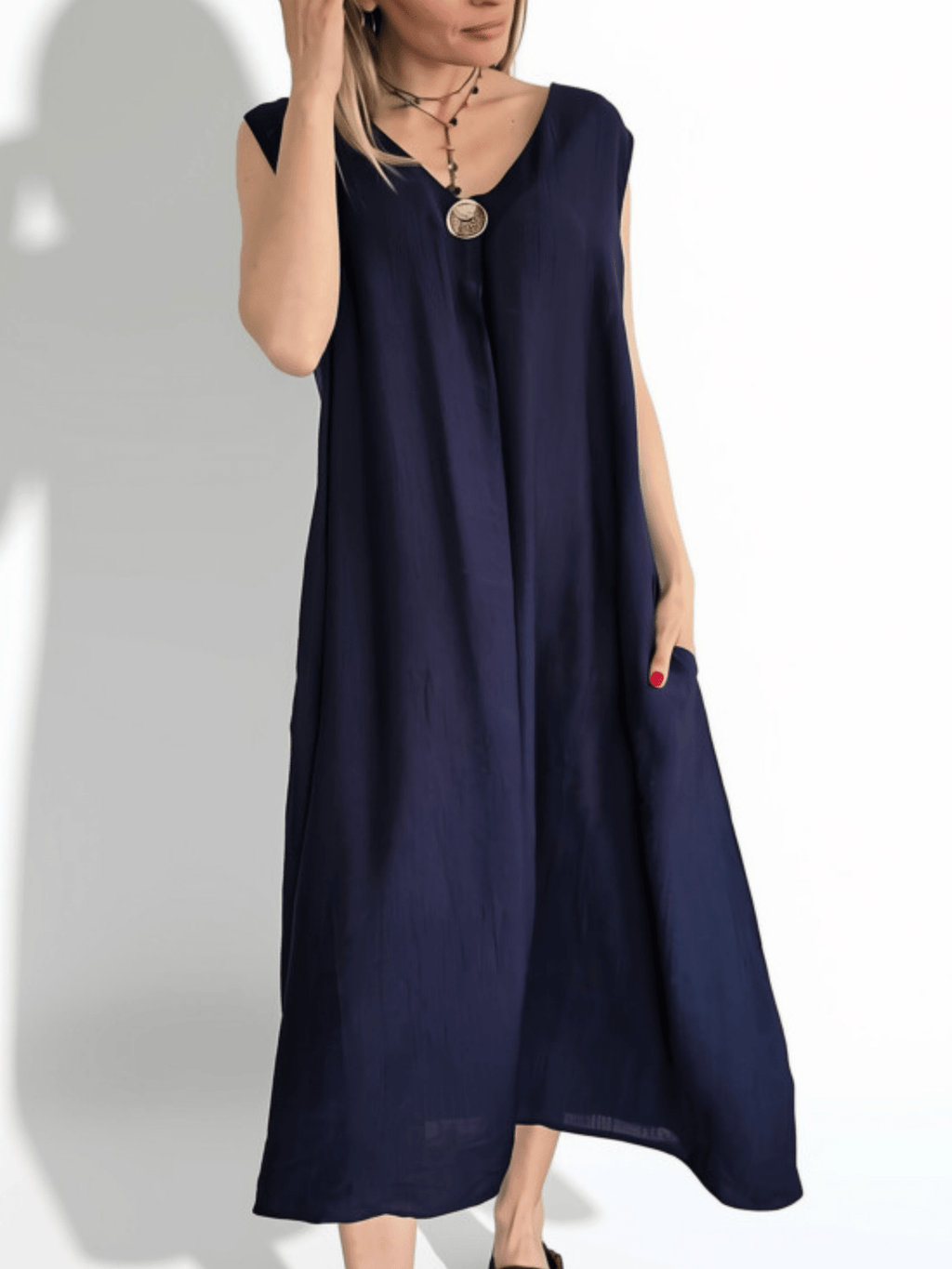 Vestido Un botón, color Azul