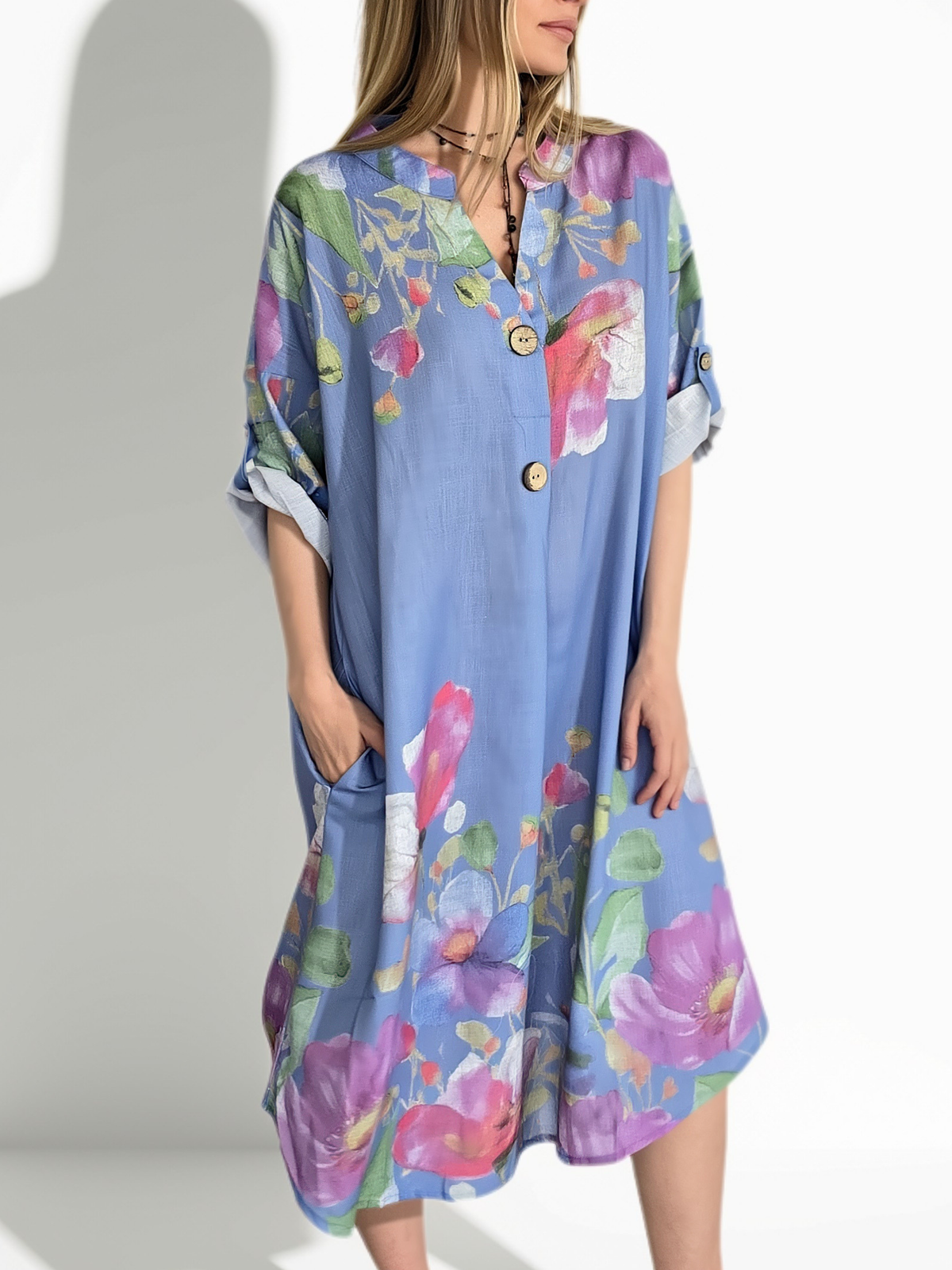 Vestido Estampado, fondo Jacinto