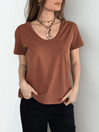 Polera Básica, color Terracota