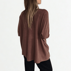 Sweater Ancho, color Chocolate