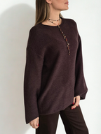 Sweater Manga Ancha, color Chocolate