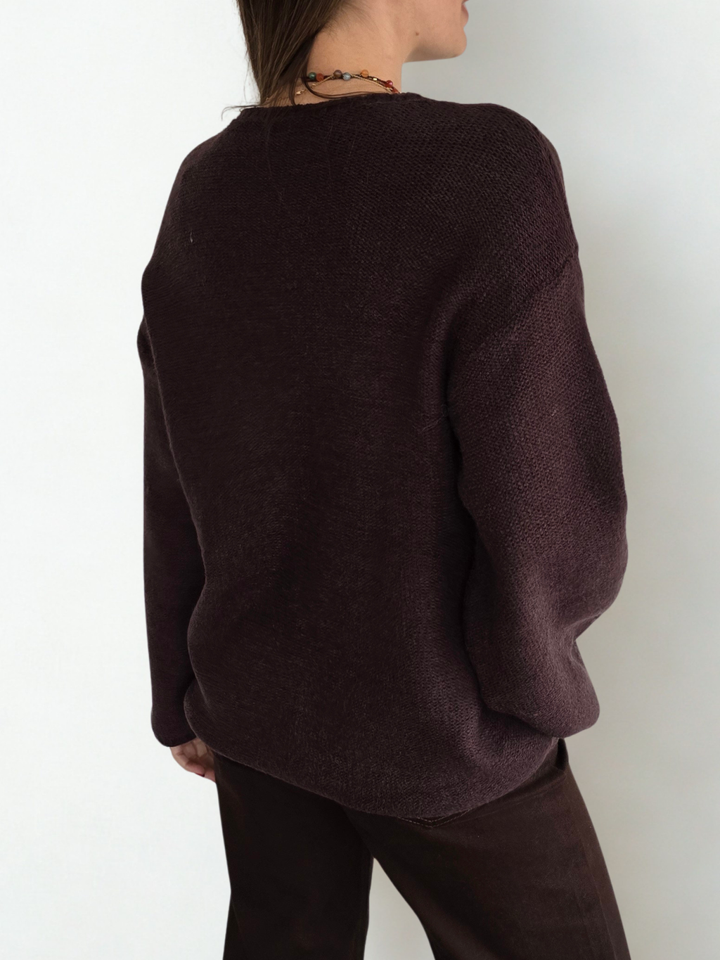 Sweater Manga Ancha, color Chocolate