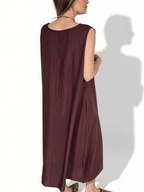 Vestido Un Botón, color Chocolate