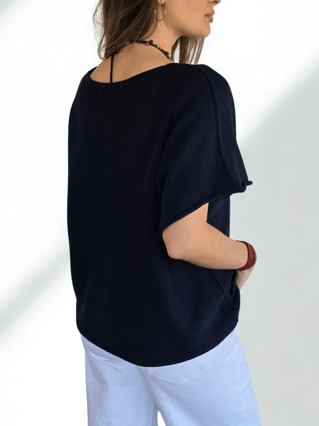 Sweater Italiano Hilo, color Azul Marino