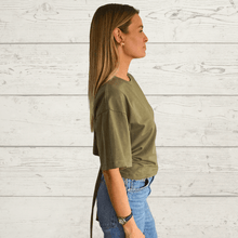 Cargar imagen en el visor de la galería, Polera Italiana con lazo en la espalda , color verde
