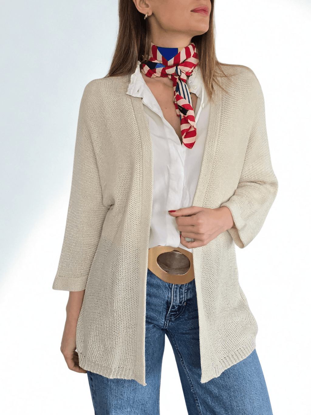 Chaleco Italiano Hilo, color Beige