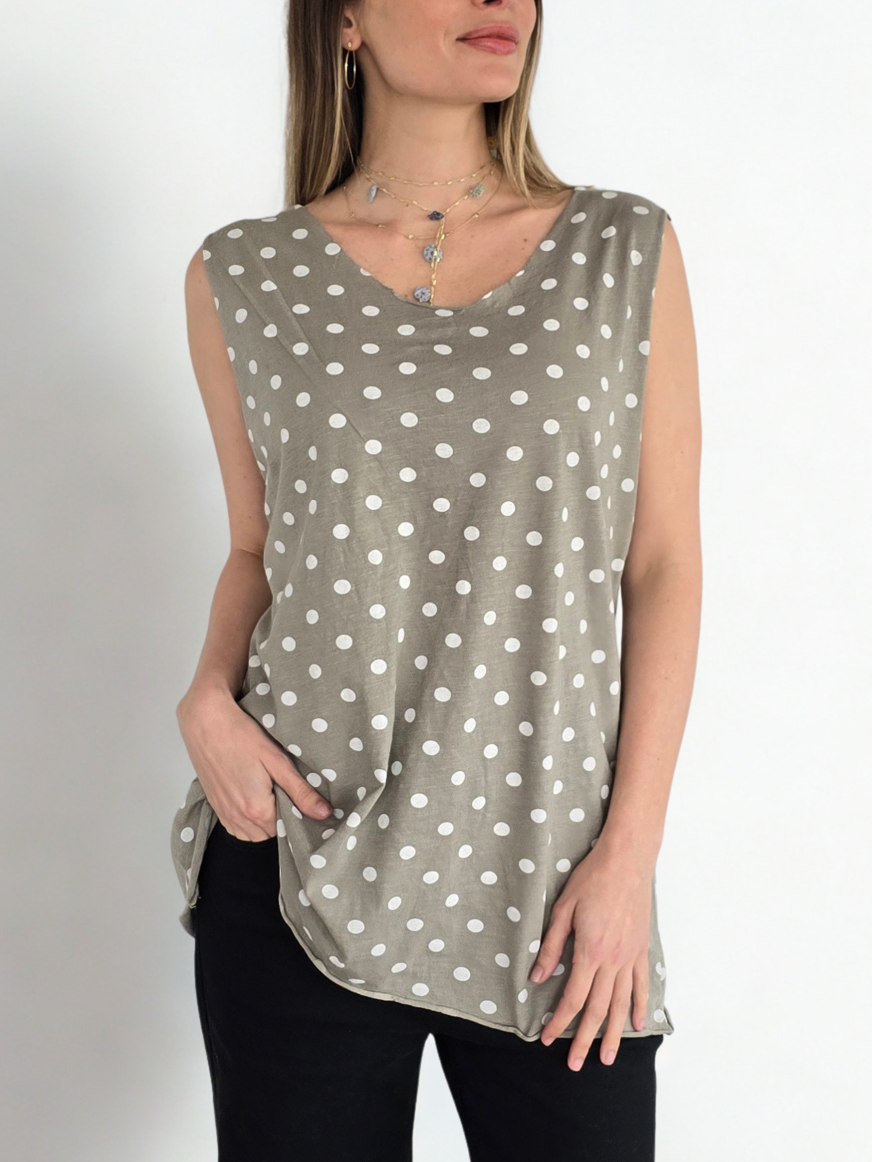 Sweater Italiano con Polera y Pañuelo, color Taupe
