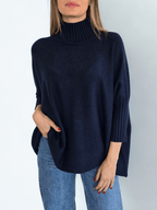 Sweater Italiano manga 3/4, color Azul Marino