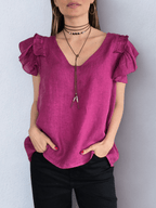 Collar cuero café con piedra