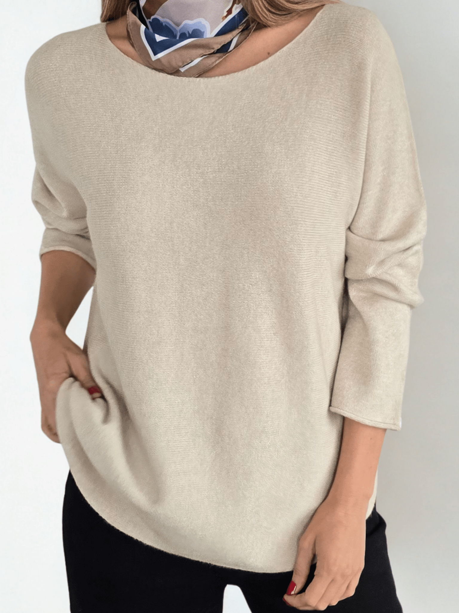 Sweater Italiano básico, color Beige
