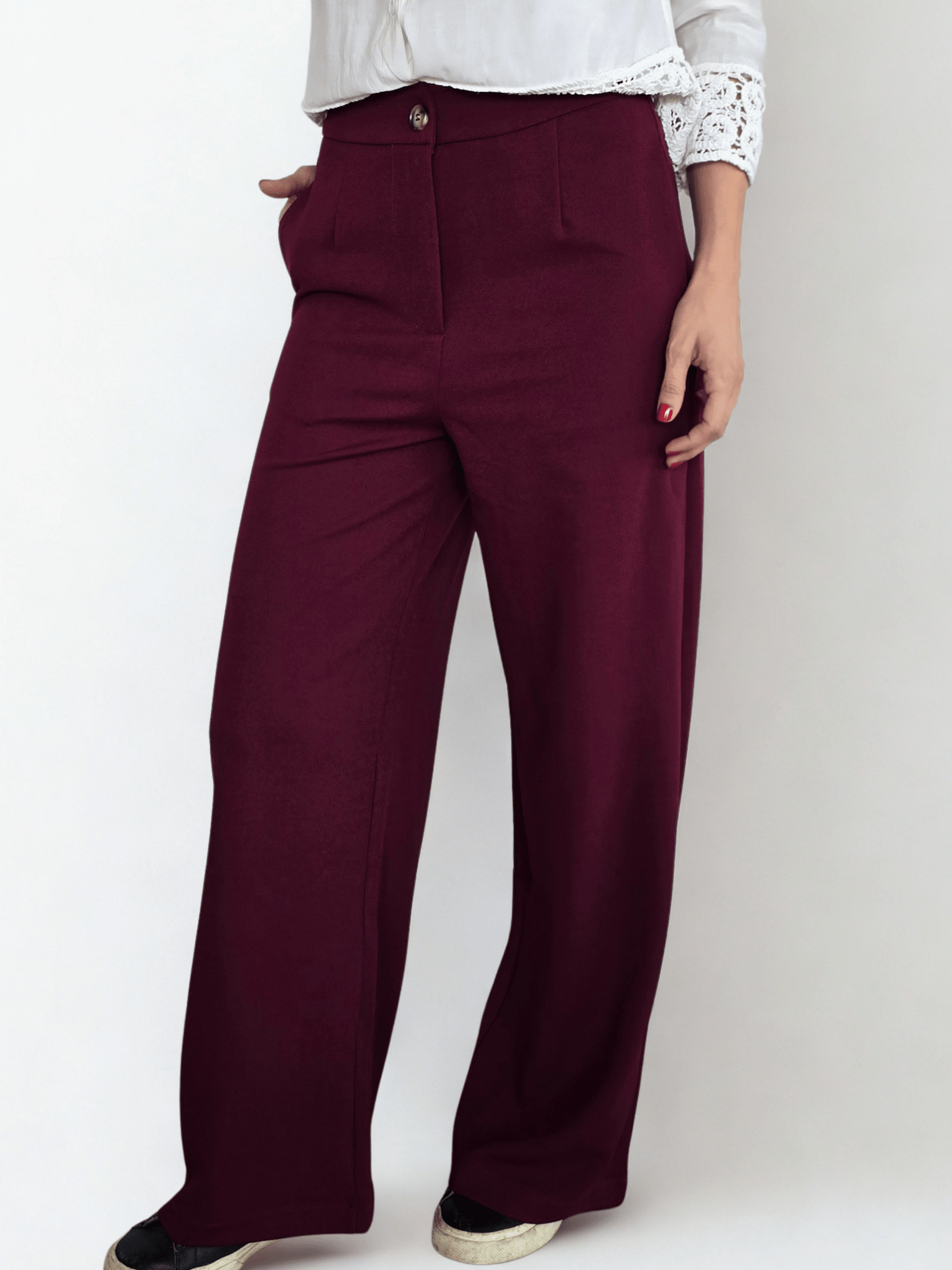 Pantalón Sastrero, color Burdeo