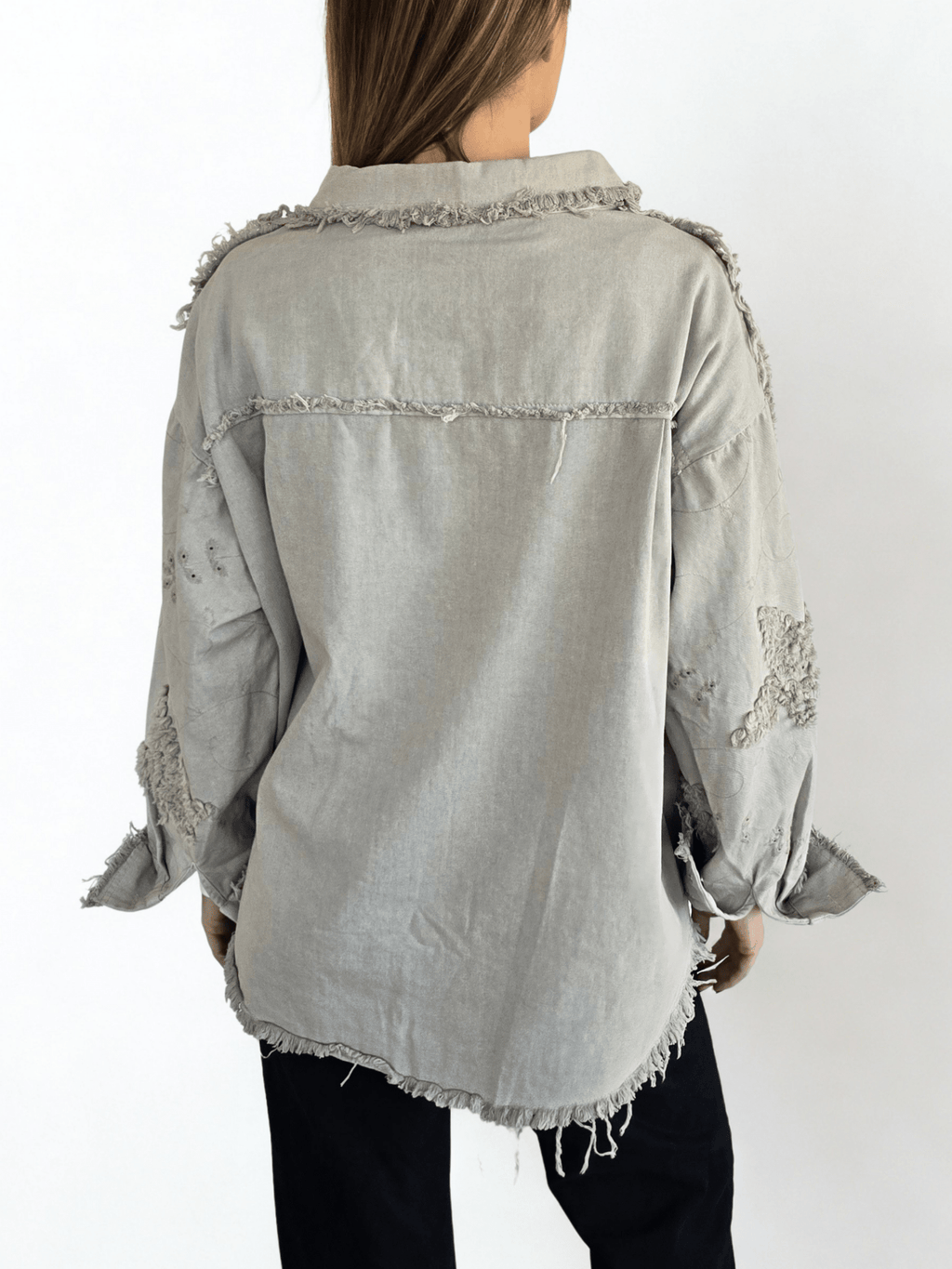Chaqueta Bordada, color Beige