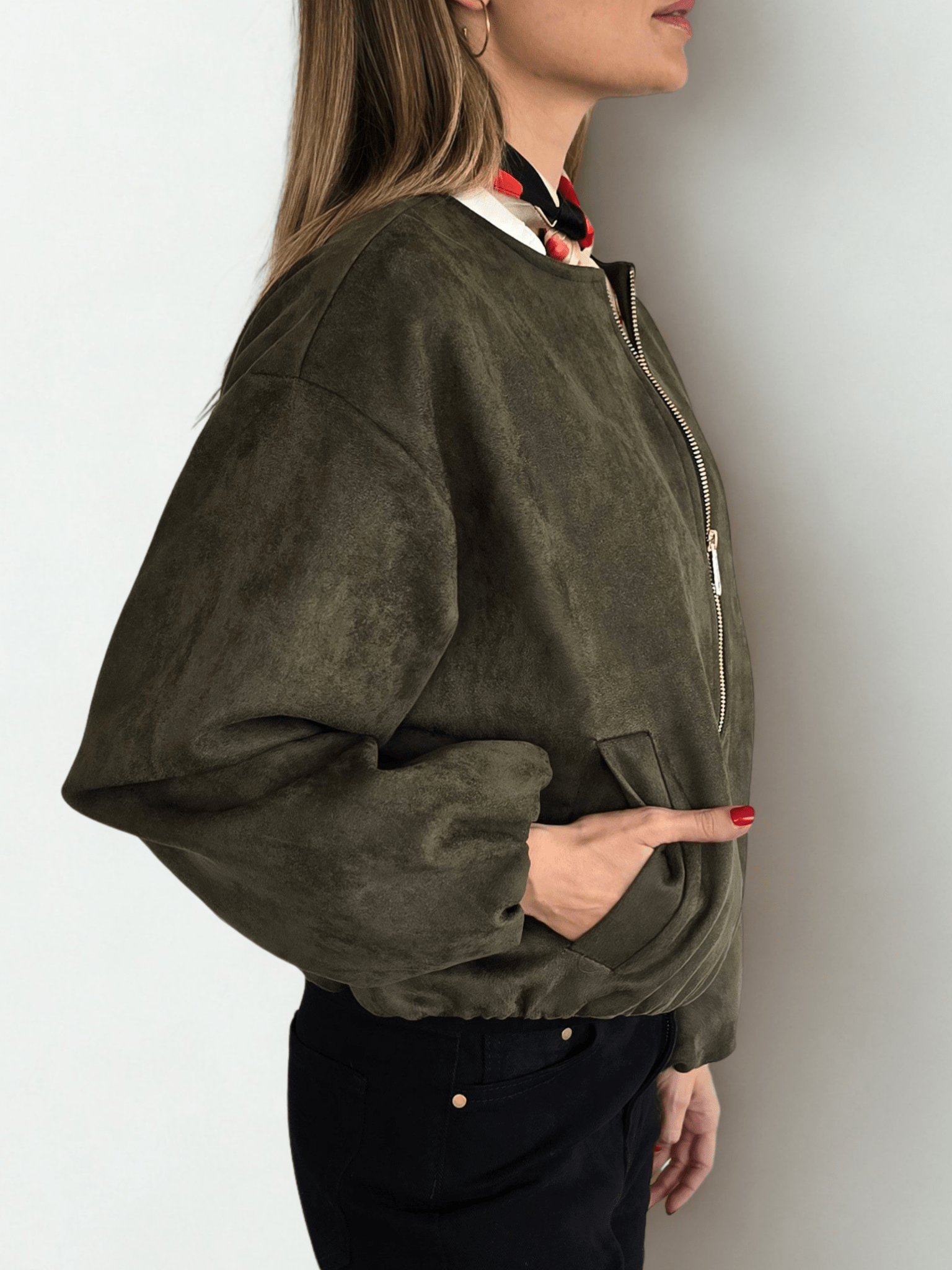 Chaqueta Bomber Italiana, color Verde