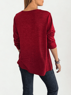 Polera Tres botones, color Burdeo