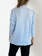 Sweater Cuello Alto, color Celeste