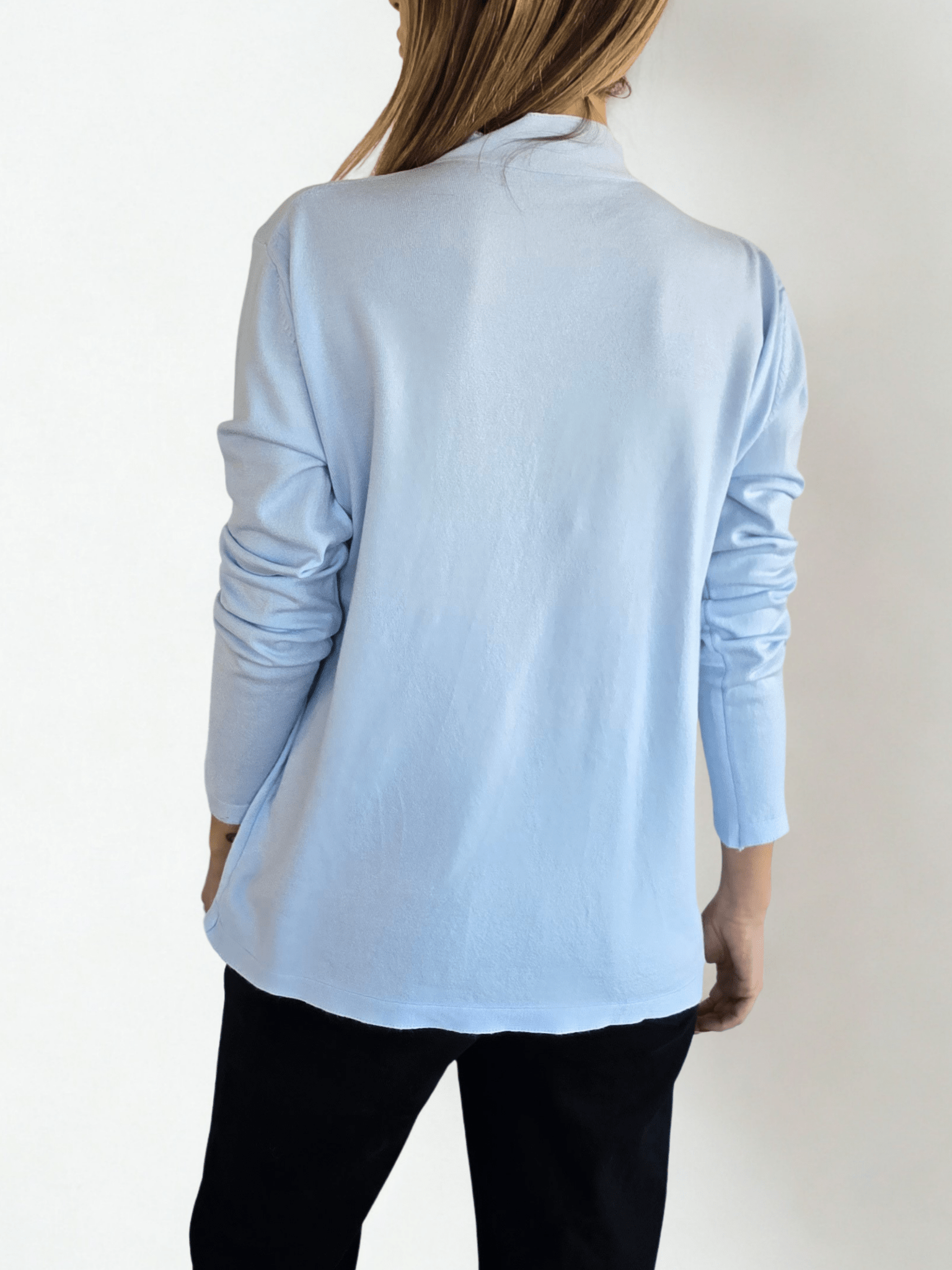 Sweater Cuello Alto, color Celeste