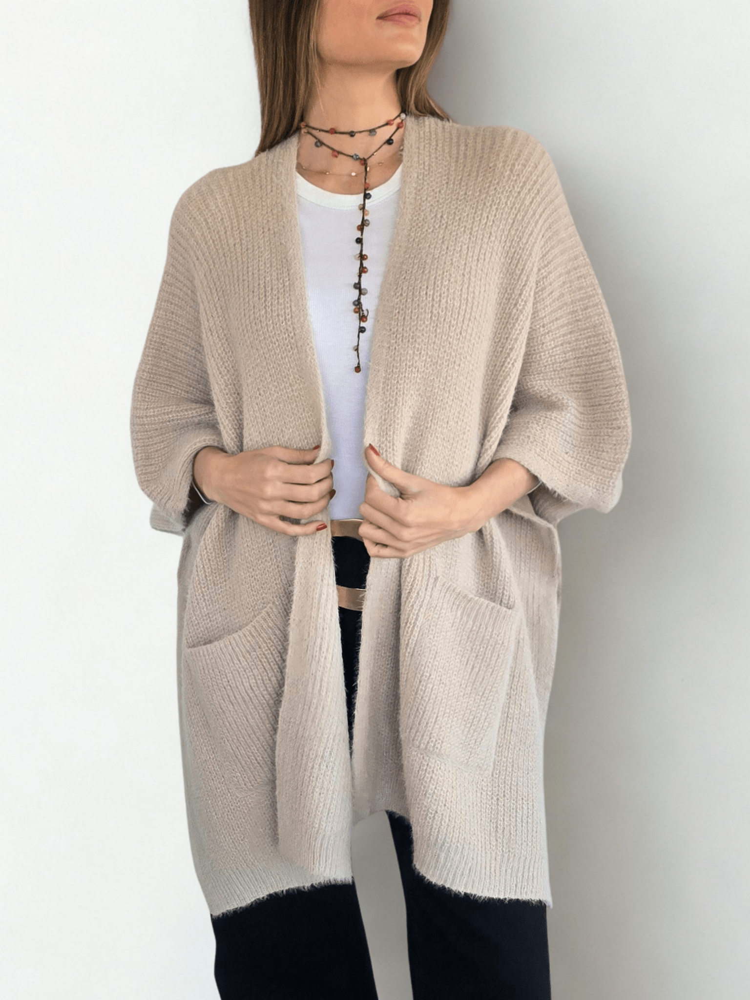 Chaleco Roana dos Bolsillos, color Beige