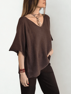 Sweater Italiano Hilo, color Chocolate