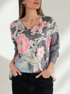 Sweater Estampado, fondo Marengo