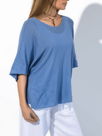 Sweater Italiano Manga 3/4, color Jacinto