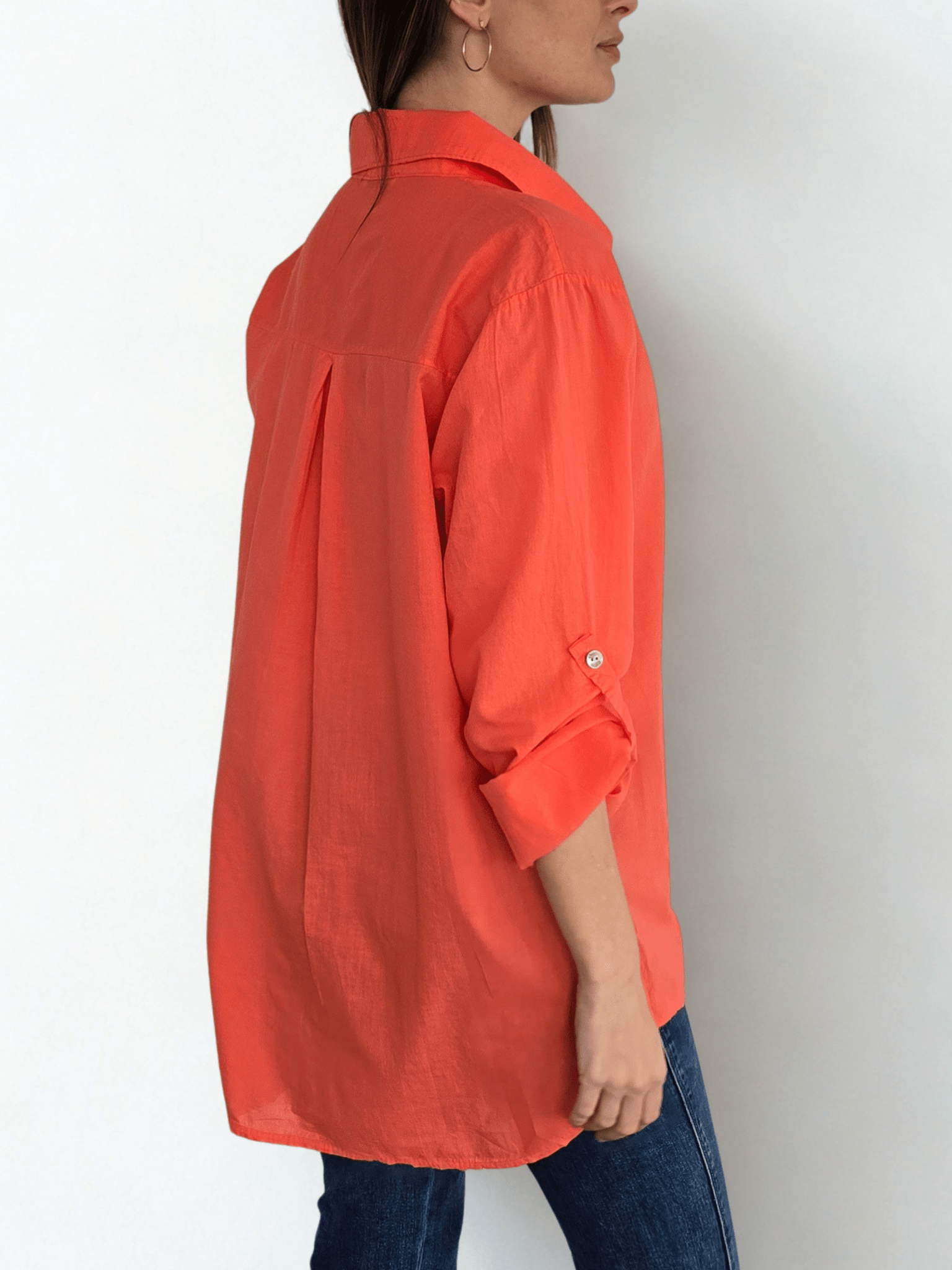 Blusa Italiana 100% Algodón, color Coral