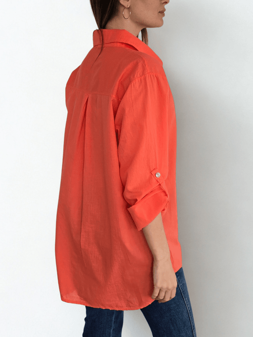 Blusa Italiana 100% Algodón, color Coral