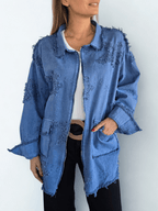 Chaqueta Bordada, color Azul
