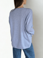 Sweater Italiano Puño Abierto, color Celeste