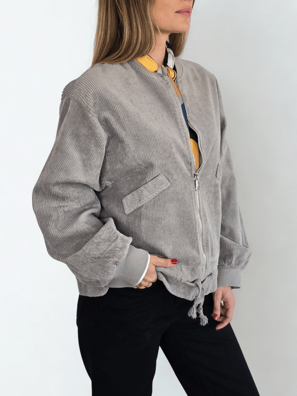 Chaqueta Italiana Bomber, color Taupe