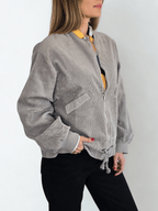 Chaqueta Italiana Bomber, color Taupe