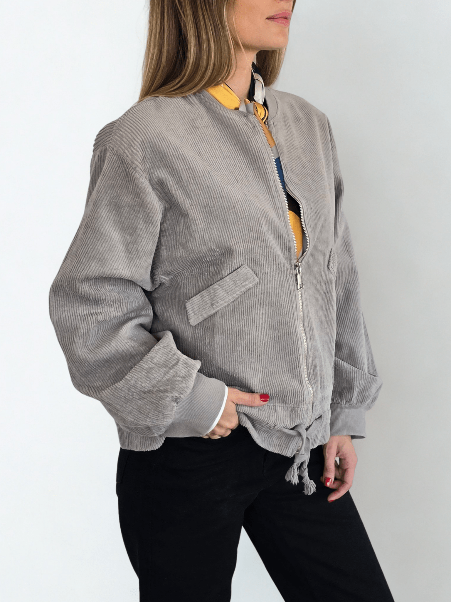 Chaqueta Italiana Bomber, color Taupe