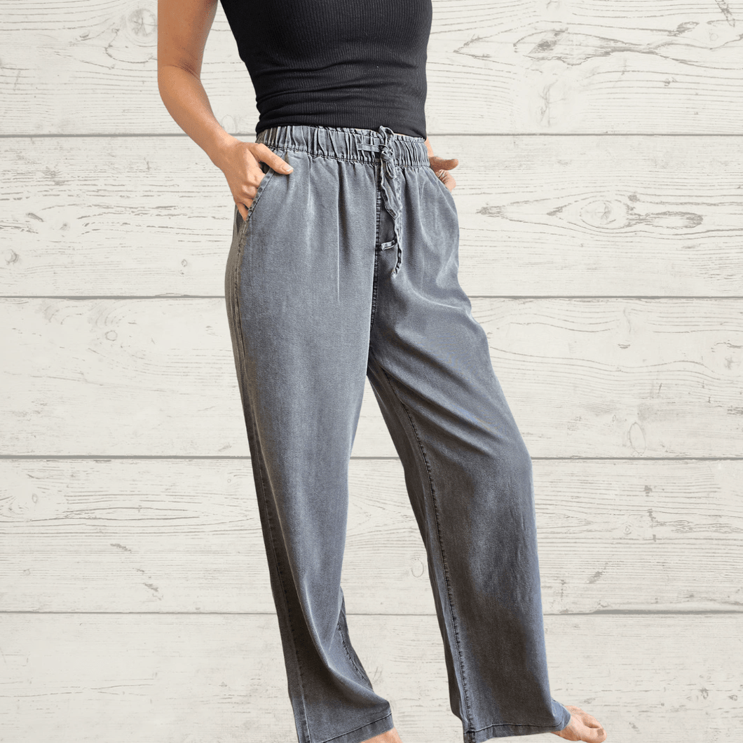 Pantalón Jeans Tencel, color Gris