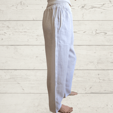 Cargar imagen en el visor de la galería, Pantalón de Lino Italiano dos bolsillos, color Blanco
