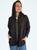 Chaqueta Italiana Bordada, color Café