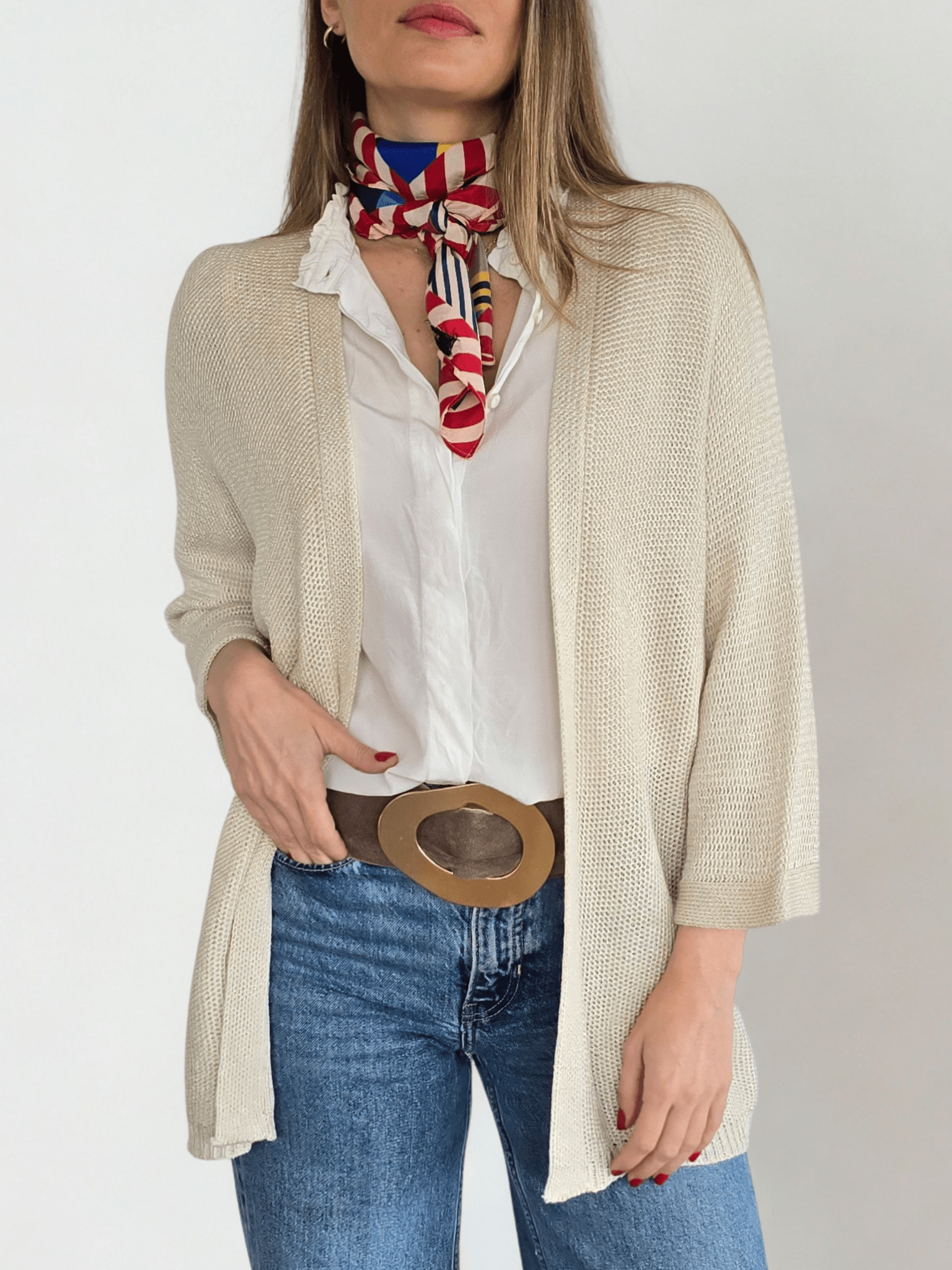 Chaleco Italiano Hilo, color Beige