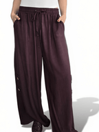 Pantalón con Botones a los Lados, color Chocolate