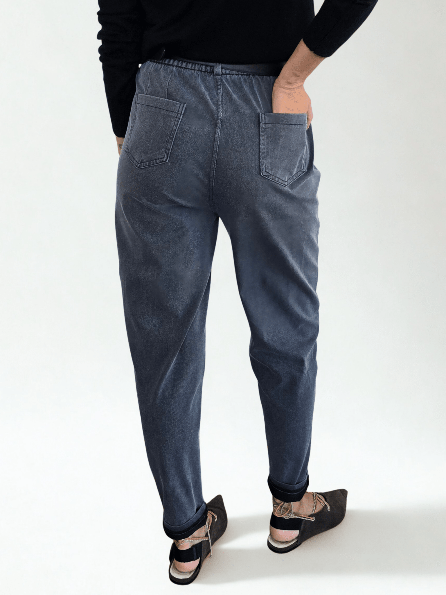 Pantalón Jogger Jeans, color Gris