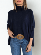 Sweater Italiano manga 3/4, color Azul Marino