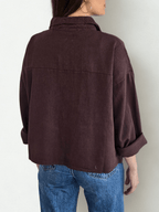 Chaqueta Bordada, color Chocolate