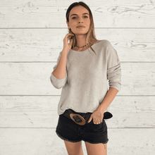 Cargar imagen en el visor de la galería, Sweater Italiano básico, color Beige
