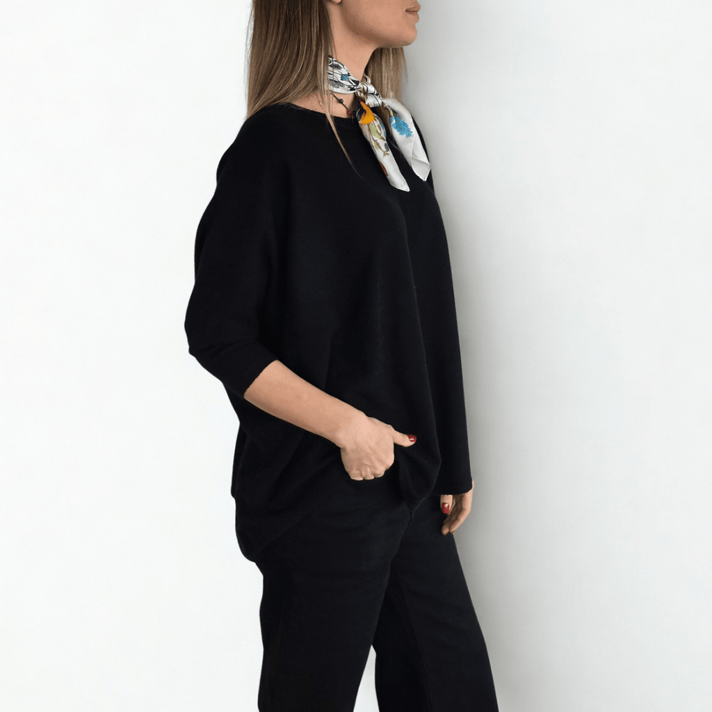 Sweater Ancho, color Negro