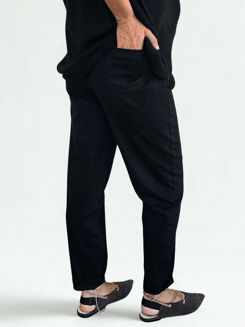 Pantalón Jogger Jeans, color Negro