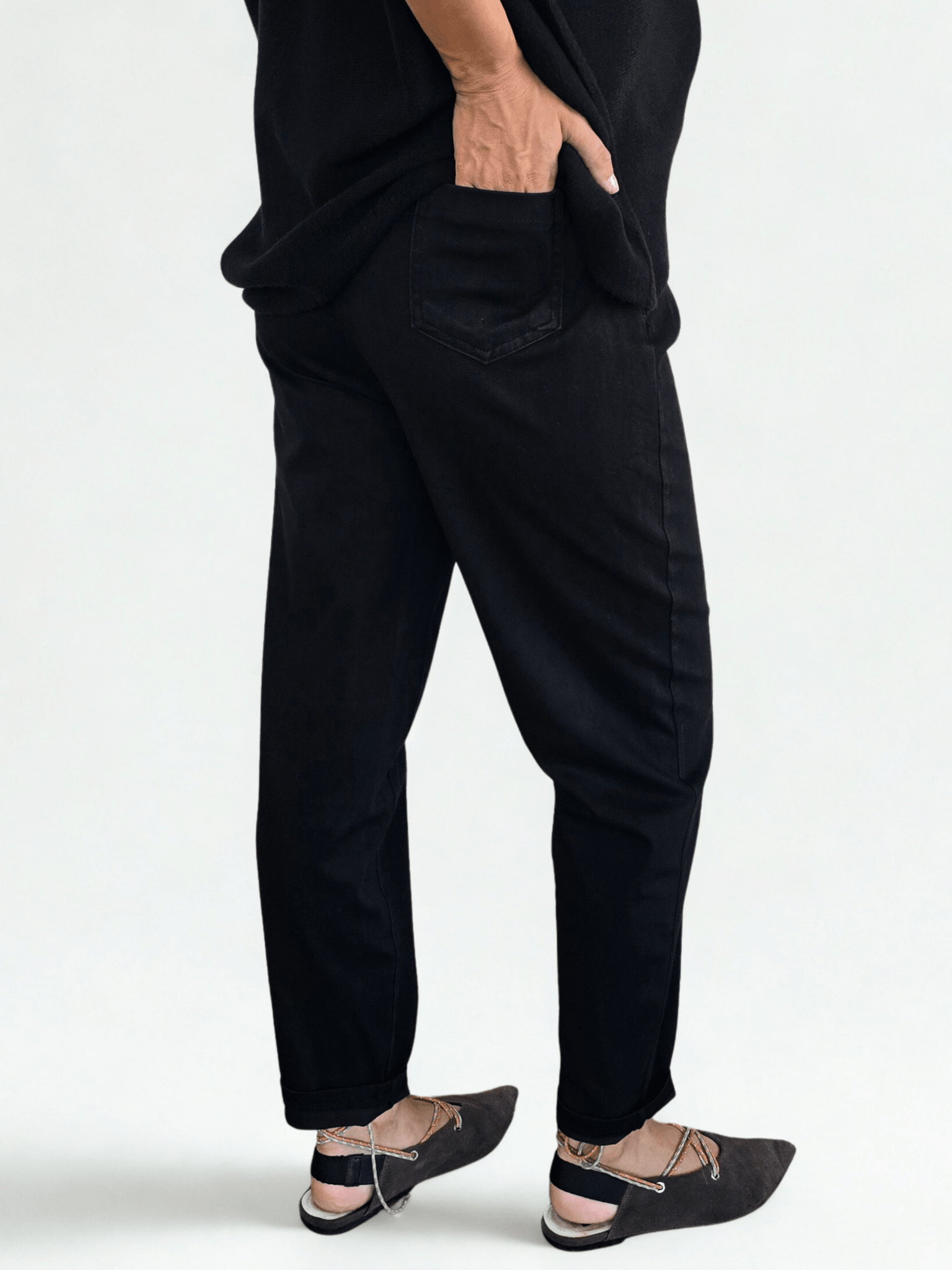 Pantalón Jogger Jeans, color Negro