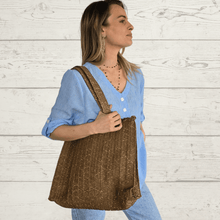 Cargar imagen en el visor de la galería, Bolso Yute, color Chocolate
