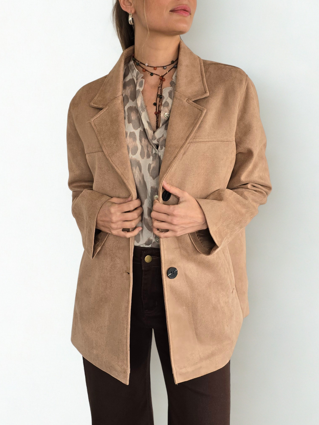 Chaqueta Blazer, color Beige