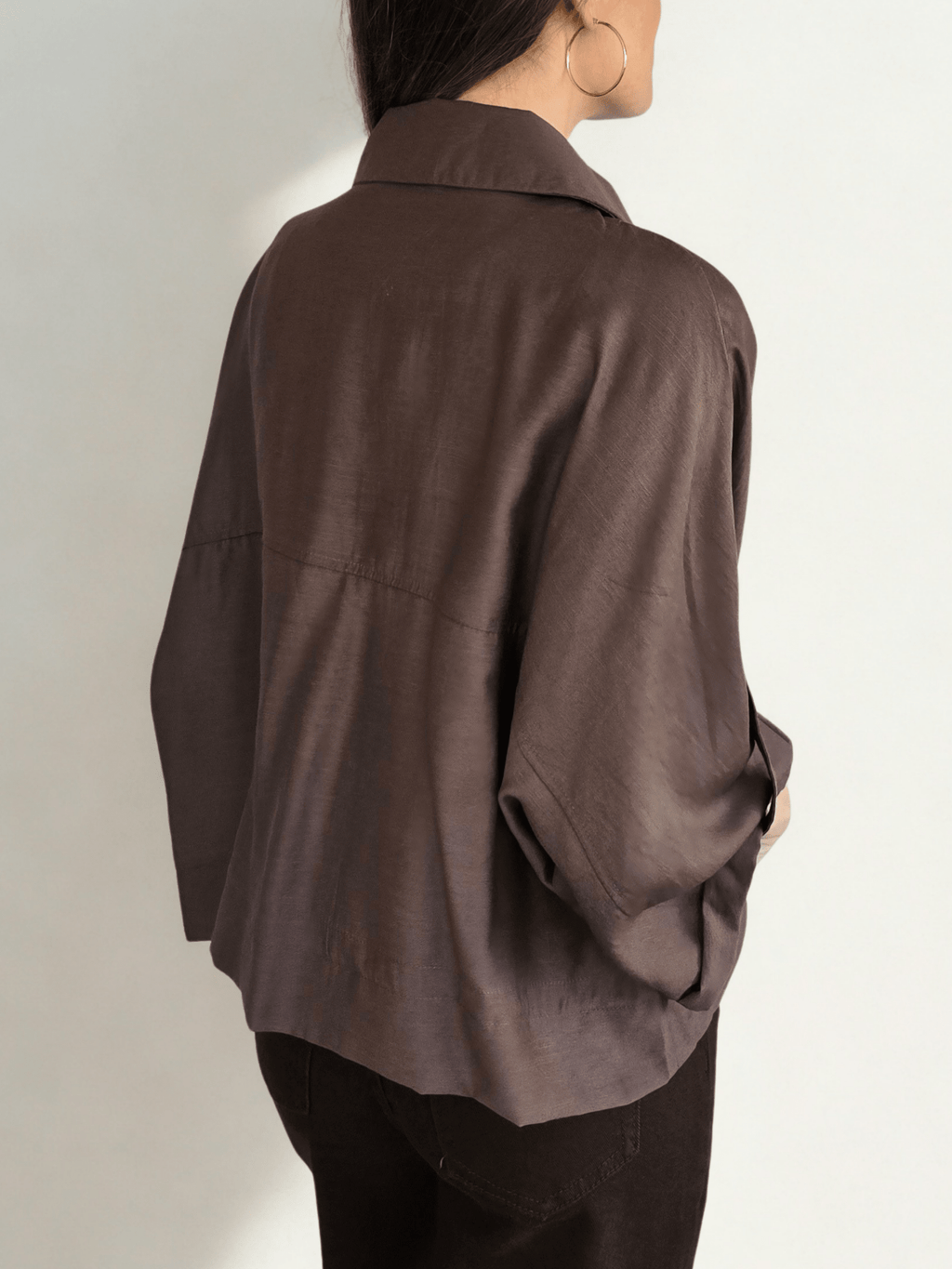 Chaqueta Botones Dorados, color Chocolate