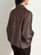Chaqueta Botones Dorados, color Chocolate