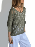 Sweater Italiano Rombos, color Verde