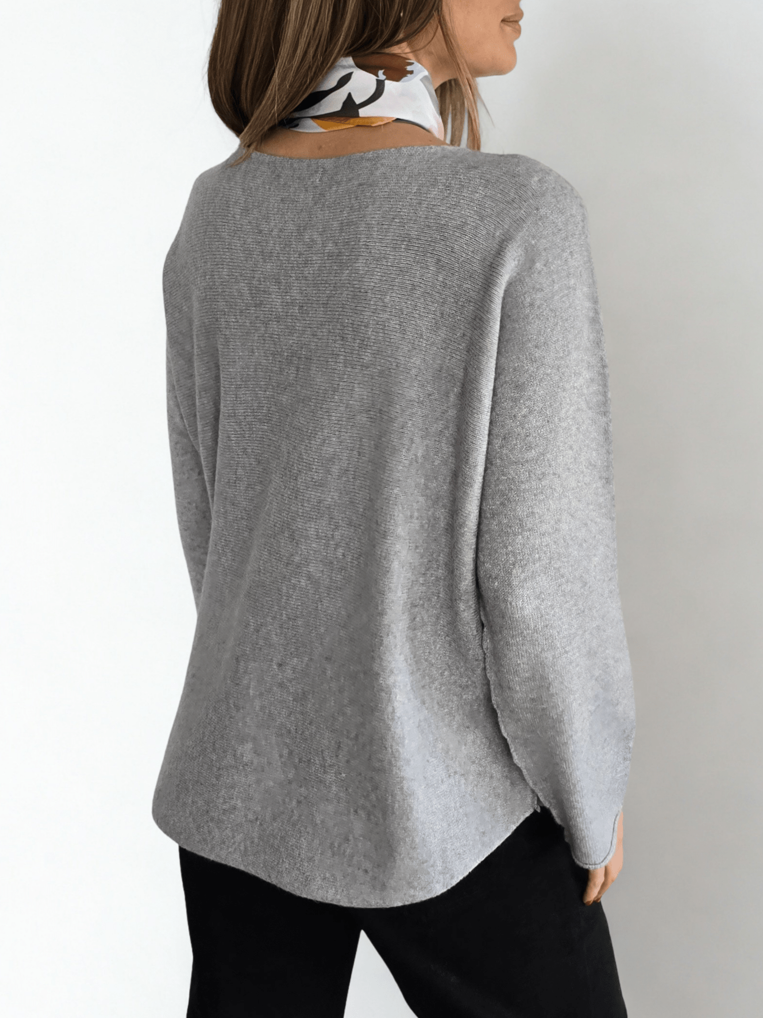 Sweater Italiano Básico, color Gris