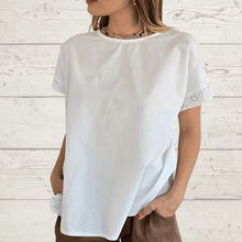 Cargar imagen en el visor de la galería, Blusa Italiana Roma, color Blanco
